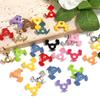 Cor acrílica amor estrela de cinco pontas tampa do grânulo titular do grânulo frisado caneta buraco titular diy jóias acessórios contas espaçadoras