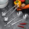 Cuchara para Sopa de Acero Inoxidable, Cuchara Pública Doméstica, Cuchara para Fondue Colgante, Colador de Mango Largo, Cuchara para Servir, Cuchara para Sopa, Cuchara para Gachas y Sopa