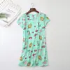 Pijama Nuevo de Punto de Manga Corta Lindo Dibujo Animado Ropa para el Hogar Edición Europea Talla Grande para Mujer Ropa de Dormir Pijama Estampado Venta al por Mayor