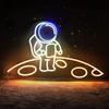 Amazon Temu Comercio Exterior Transfronterizo Entrega Directa de Fábrica Lámpara Decorativa de Astronauta Extraterrestre en Nave Espacial Lámpara de Neón Venta Caliente