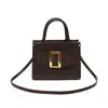 Hebilla de cinturón bolso de nicho para mujer, 2026 nuevo de moda otoño e invierno vintage versátil bolso de hombro, bandolera bolso cuadrado pequeño