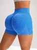 Pantalones Cortos de Yoga Sin Costuras Multicolores Transfronterizos para Cadera Color Durazno Fitness Abdominal Correr Pantalones Cortos de Yoga para Mujer