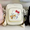 Bolso Pequeño Cuadrado Nuevo, Elegante y Lindo para Niñas, con Diseños de Kuromi y My Melody, Bolso Cruzado Versátil de Lona, Bolso de Hombro para Niños
