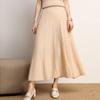 Otoño e Invierno Nueva Falda Plisada Versátil Cachemira Falda Larga Paraguas Falda Grande Falda de Moda Cintura Adelgazante