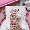 Novos Prendedores de Cabelo de Tecido Bordado Artesanal de Primavera Fofos para Crianças, Conjunto de Acessórios de Cabelo com Design de Letras e Animais para Meninas