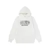 Sudadera con capucha de algodón de cuello redondo suelta para hombre y mujer con logo mm6 invertido bordado para pareja