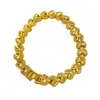 Pulsera de Corazón para Mujer de Cobre Chapado en Oro Pulsera con Forma de Corazón Estilo Cadena de Reloj Tailandesa Hebilla Joyería Suministro en Vivo Venta al por Mayor