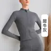 Chaqueta Lulu de Manga Larga Ajustada Deportes al Aire Libre Secado Rápido Top de Pilates para Mujer Ropa de Fitness Yoga Primavera y Otoño