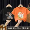 Estilo Caliente de Verano Manga Corta Niñas Camiseta de Manga Corta 100% Algodón Verano 2025 Nuevo Estilo Tops y Camisetas para Niñas