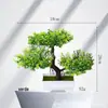 Vendas diretas da fábrica Pinheiro Grama de quatro patas Planta artificial Pinheiro acolhedor Pequeno vaso de plástico Bonsai