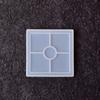 Molde de silicona de alto espejo para base de maceta de cristal con forma de gota, posavasos, flor de ciruelo, amor, cuadrado