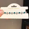 Pulseira ajustável redonda de zircônia metálica estilo coreano, requintada, toque de luxo leve, acessório moderno e versátil para o uso diário.