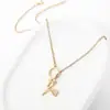 Joyas Transfronterizas Europeas y Americanas Nuevo Comercio Exterior Día de la Madre Moda Personalidad Cruz Dorada Tulipán Colgante Collar Mujeres