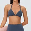 Camiseta de Yoga para Mujer con Tirantes Finos y Almohadillas Extraíbles en el Pecho, Tirantes Ajustables, Ropa Interior Deportiva Transfronteriza, Sujetador Deportivo
