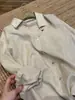 ¡Muy recomendable! Camisa de lino color albaricoque estilo "old money" para mujer, nueva colección de otoño, camisa casual de manga larga relajada y cómoda