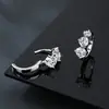 Brincos de Prata Esterlina S925 Transfronteiriços Fila Ins Diamante Nicho Luxo Acessível Brincos de Alta Qualidade Brincos de Moissanita Fabricante Estoque Pronto