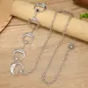 Moda Nuevo Trendy Accesorios Colgante de Luna Plateada Vestido Falda Corta Cadena para Cintura Casual Versátil Cadena para Pantalones de Mujer