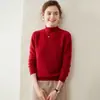 Suéter de Cachemira Baicaierong Otoño/Invierno 2026 para Mujer con Cuello Semi Alto, Diseño Versátil, Tejido de Lana