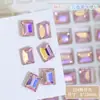 Nuevos accesorios para arte de uñas: Rhinestones rectangulares de cristal de azúcar superbrillantes con base puntiaguda para decoración de uñas DIY