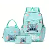 Nueva Mochila Estudiante Stitch para la Temporada de Regreso a Clases Ligera y que Reduce la Carga Gran Capacidad para Grados 1-6 Niños y Niñas Bolso de Hombro