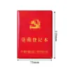 Libro de Registro de Cuotas de Partido, Formulario de Registro de Cobro de Cuotas de Partido, Libro de Cuero Rojo, Libro de Registro de Pagos de Cuotas de Partido, Manual Brillante con Estampado Dorado