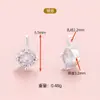 Colar de Prata Esterlina S925 Pingente Redondo de Zircônia Lágrimas de Sereia Cravação de Quatro Garras Acessórios de Prata Artesanais DIY Pingente de Brincos