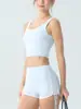 Nuevo top deportivo de bloques de color para mujer, con absorción de impactos de alta intensidad, copas fijas, corte entallado y diseñado para carreras matutinas, fitness y yoga.