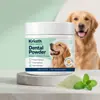 Pó de Limpeza Dental para Cães Kriath: Ingredientes suaves, adequados para todas as idades, podem ser misturados à comida para refrescar o hálito e limpar os dentes