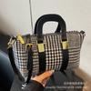 Atacado do Fabricante Bolsa de Mão Pequena Pied-de-Poule para Mulheres 2026 Nova Tendência Outono e Inverno Versátil Bolsa de Ombro Transversal Pequena Quadrada