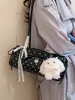Bolso Baguette Floral Dulce Yuezi para Mujer 2026 Nuevo de Moda Estilo Juvenil Moño Bolso de Hombro
