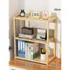 Estantería de Escritorio Estante de Almacenamiento Simple Multicapa para Dormitorio Escritorio Estante de Almacenamiento de Gran Capacidad Estante de Organización para Estación de Trabajo de Oficina