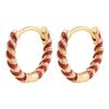 Novos brincos de argola simples de alto padrão Europa e Estados Unidos brincos pendentes de óleo para mulheres joias de cobre atacado fabricantes de Yiwu