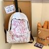 Mochila Nuevo Estudiante de Secundaria Mochila Escolar Letra Personalizada Graffiti Mochila Gran Capacidad Mochila de Pareja Bolsa de Viaje