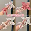 2025 Nueva Diadema Linda con Lazo Bufanda Cuadrada Goma para el Cabello Cola de Caballo Grande Infantil Flor Accesorio para el Cabello de Niña