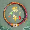 Pulsera Roja Tradicional para Mujer con Borlas para el Festival del Bote del Dragón, Pulsera de Cuerda de Cinco Colores, Pulsera Hecha a Mano de Estilo Étnico al por Mayor