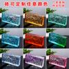 Ladrillo de Vidrio Colorido Ladrillo de Cristal Pared Divisoria Baño Rojo de Internet Arte Sala de Estar Pantalla Transparente Patrón Hielo Ladrillo Sólido