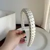 Diadema con Diseño de Corona Alta para Hacer que el Rostro Parezca Más Pequeño, Lujo Ligero, Antideslizante, Tejido, Patrón de Cuadros y Lunares, Sensación de Alta Gama para Adultos y Mujeres Jóvenes