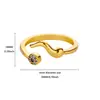 Anillo de Apertura de Color Ajustable Estilo INS Europeo y Americano Anillo de Amor con Circonita Oro de 18 Quilates