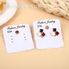 Venta Directa de Fábrica Aretes y Piercings Tres Pares Tarjeta de Empaque para Joyería Papel PVC Estampado en Oro con Gancho Tarjeta de Papel para Joyería