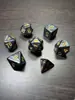 Juego de Dados Poliedros D&D con Patrón de Mármol, Color Mixto Transparente D4D6D8D10D12D20 Caras, Coc, Juego de Mesa, Juego de Siete Piezas