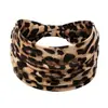 Estilo Chica Dulce y Fresca Picante Otoño e Invierno Diadema Deportiva Estampado de Leopardo Diadema Elástica Ancha Nudada Estilo Europeo y Americano Pañuelo para la Cabeza Absorbente de Sudor