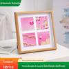 Moldura de Foto Quadrada DIY Grades Quatro Quadrados Grades Nove Quadrados Moldura de Foto Pastel a Óleo Moldura de Foto Criativa Feita à Mão Simples Moldura de Foto Graffiti