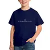 Camiseta Popular de Manga Corta con Estampado de Letras Transfronterizo para Hombres, Mujeres y Niños, Top de Marca Moderna Streetwear Deportivo de Algodón Puro, Ropa Infantil Moderna Estilo Ins para Estudiantes