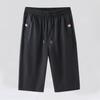 Pantalones cortos deportivos casuales de seda de hielo de verano para hombre, pantalones de cinco puntos, sueltos, finos, cómodos, casuales, pantalones capri de secado rápido 2024