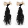 Accesorios para el cabello para niños lazo cola de caballo rizada niñas cabello corto rizado cola de caballo peluca peluca con lazo para niños cola de caballo