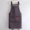 Avental de Cozinha Estilo Japonês Doméstico de Cozinha 2025 Novo Feminino Impermeável e à Prova de Óleo Catering Cafeteria Roupas de Trabalho Personalizadas