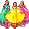 Traje de Danza de Estilo Étnico para Niña Mexicana Traje de Falda Amplia para Niñas Niños Traje de Actuación Disfraz