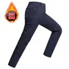 Pantalones impermeables para hombre con forro polar para exteriores con bolsillos con cremallera, pantalones de senderismo con forro cálido y cinturón, estilo unisex