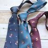 Corbata de Patrón Pequeño para Hombre Corbata de Vestir para Hombre Negocios 8cm Moda Casual Vintage Color Marrón Corbata de Dibujos Animados
