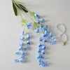 Simulação sino sino sino orquídea sino flor pesca cerimônia de casamento decoração de salão de casamento teto flor parede arranjo estilo Monet flor artificial